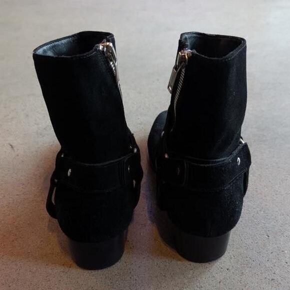 Saint Laurent Designer FW13 Wyatt Black Moto Ankle Boots Size 44 main image 4